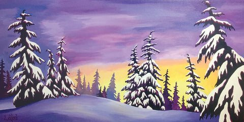 Lavender Snowtrees